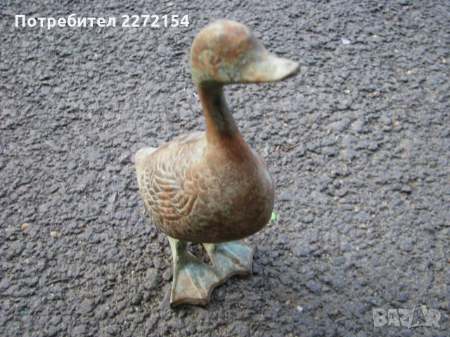 Стара пластика статуетка патка, снимка 2 - Антикварни и старинни предмети - 28658934