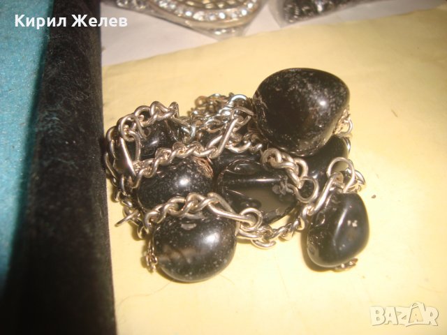 СРЕБРИСТА ВИНТИДЖ ОГЪРЛИЦА с ЕСТЕСТВЕН ОПУШЕН КВАРЦ 25196, снимка 9 - Колиета, медальони, синджири - 35353296