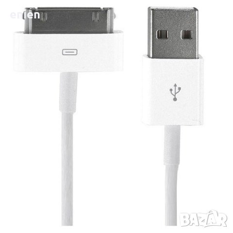 30 Pin USB кабел за зареждане за iPod iPhone 3 3GS 4 4S iPad 2 3, снимка 1 - USB кабели - 28646830