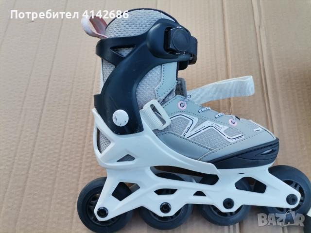 Детски ролери Oxelo светлосиви, снимка 3 - Ролери, кънки - 52956607