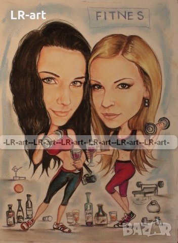 КАРИКАТУРИ и ШАРЖ, ръчно рисувани по снимка, снимка 4 - Картини - 27679654