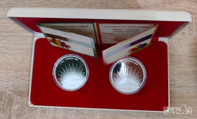 Серия Цветница + Великден - 2 бр х 1 oz. сребърна монетна емисия , снимка 4 - Нумизматика и бонистика - 49214255