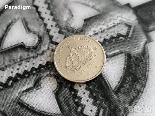 Mонета - Швеция - 1 крона | 2008г.