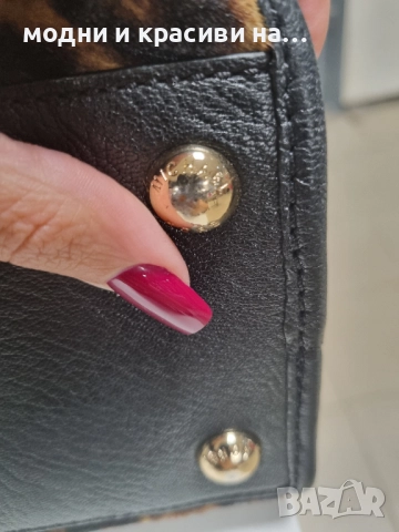 Чанта Michael Kors Rare Hamilton Traveler Leopard Calf Hair Satchel, снимка 11 - Чанти - 52105831