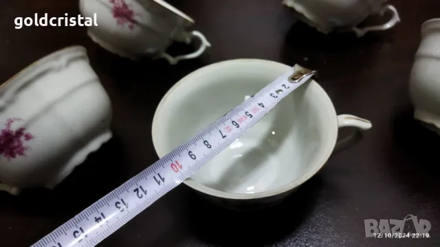 Стар български порцелан чаши за чай захарница латиера , снимка 5 - Антикварни и старинни предмети - 47561270