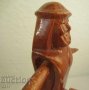 еротика - гол мъж в буре, дървена играчка за възрастни, дърворезба, фигура, жена, керамика, пепелник, снимка 3