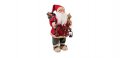 Коледна реалистична фигура Дядо Коледа, Червено палто и фенер, Automat 60см 