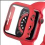 Матов Кейс + Стъклен Протектор за Apple Watch 6 SE 5 4 40mm 44mm 3D 5D, снимка 3