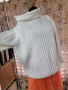 чисто бял пуловер,oversized ( XL) ,мек и лек