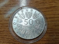 Австрия 50 шилинга 1966 СРЕБРО, снимка 2