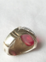 Сребърен пръстен с рубин, снимка 5