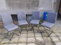 Четери броя страхотни модерни трапезни стола -еко кожа метал, снимка 1 - Столове - 35064385