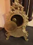 немски бронзов механичен каминен часовник работещ, снимка 3