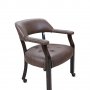 Висококачествен винтидж стол тип кресло SY-1533-DK, снимка 1 - Столове - 36808237