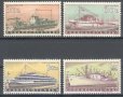 Чехословакия, 1960 г. - пълна серия чисти марки, кораби, 2*4, снимка 1 - Филателия - 43334579