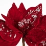 Червено цвете за коледна украса-24 см./Коледна звезда на клипс, снимка 2
