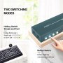 HDMI KVM превключвател с двоен монитор, разширен дисплей, 4 порта, 2 USB 2.0 хъба, UHD 4K@30Hz YUV4:, снимка 4
