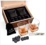 Подаръчен комплект чаши и камъни за уиски, снимка 1 - Чаши - 43449700