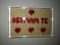   Магнитче  ръчна бродерия „Обичам те”, снимка 4