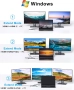 Чисто нов хъб 14 в 1 USB-C докинг станция  за лаптоп с два монитора с 2 HDMI, VGA, 5 USB, SD/TF ..., снимка 3