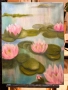 Картина маслом ЛЕГКОЕ ПРИКОСНОВЕНИЕ К МОНЕ. ВОДЯНЫЕ ЛИЛИИ, снимка 1