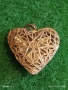 Винтидж сребърен медальон във формата на сърце филигранна изработка за съхранение на спомен 43287, снимка 4
