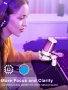 Mикрофон FIFINE A2 с RGB подсветка + стойка, USB Type-C, Бял, снимка 6