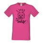 Мъжка тениска I Love My Yorkie Dog,Куче, животно,подарък,изненада, снимка 1 - Тениски - 36935819