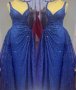 Бална рокля тип Принцеса с шлейф в синьо, снимка 1 - Рокли - 43806074