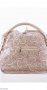 Чанта от естествена кожа с ефектен релеф в бледо розово от Lucca Baldi , снимка 2