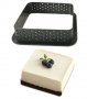 перфориран квадрат квадратен ринг на дупки за тарт тесто кошнички тарталети Tarte Ring пай десерти, снимка 1