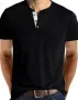 Мъжка тениска с деколте Henley, 6цвята , снимка 9