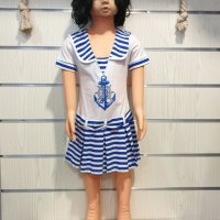Нова детска моряшка рокличка с трансферен печат Котва, от 1 година до 8 години, снимка 13 - Детски рокли и поли - 29039712
