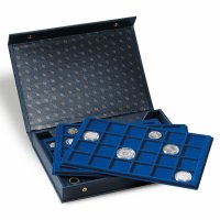  кутия за съхранение и презентация на монети с 4 табли за 128 монети - LEUCHTTURM, снимка 1 - Нумизматика и бонистика - 28388965