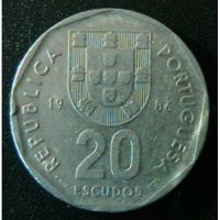 20 ескудо 1986, Португалия, снимка 1 - Нумизматика и бонистика - 32810324