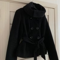 Черно стилно палто, снимка 2 - Палта, манта - 43696093