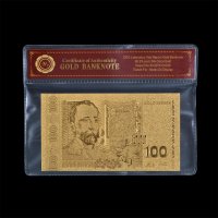 Лот 6бр златни банкноти/златна банкнота + сертификат - лира/паунд, снимка 2 - Нумизматика и бонистика - 37570761