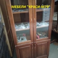 Витрина от масивна дървесина в цвят., снимка 1 - Секции и витрини - 36730762