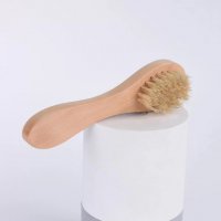 четка за лице дървена натурален косъм почистване масажиране ексфолиране масажираща ексфолираща, снимка 3 - Други - 33379499