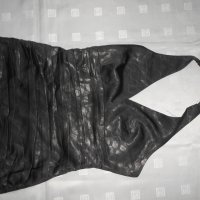 Черна рокля имитация на кожа  Samsara, снимка 8 - Рокли - 28754814