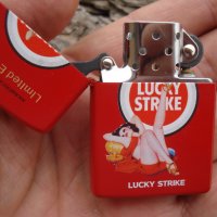 Lucky Strike бензинова запалка,нова неупотребявана , снимка 6 - Запалки - 38191335