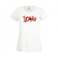Дамска тениска Свети Валентин Dog Love 2, снимка 6 - Тениски - 35646978
