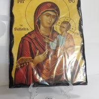 Голяма икона на Пресвета Майка Богородица Закрилница - Модел В - ръчна изработка ., снимка 6 - Икони - 37628772