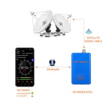 GTMEDIA V8 BT05 Bluetooth Sat Satellite Finder Уред за настройка на сателитни антени Сат Файндър, снимка 2 - Приемници и антени - 43377817