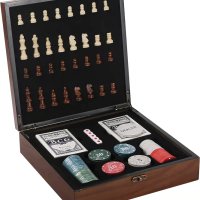 Луксозен Подаръчен комплект с шах и покер, снимка 6 - Подаръци за мъже - 43091230