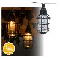 Комплект лампи Mercado Trade, LED соларни лампи, Светлинна верига, 10бр, Черен, снимка 4 - Декорация за дома - 39618309