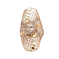Златен дамски пръстен 3,95гр. размер:58 14кр. проба:585 модел:22994-3, снимка 1 - Пръстени - 44857166