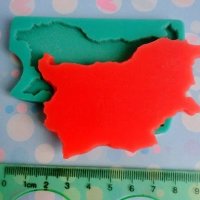 Карта на България силиконов молд форма фондан шоколад гипс смола декор, снимка 1 - Форми - 39363025