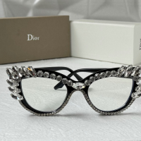 Dior прозрачни слънчеви очила, очила за компютър екстравагантни с камъни, снимка 3 - Слънчеви и диоптрични очила - 44884236