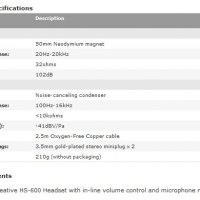 Слушалки Creative HS 600 , снимка 8 - Слушалки и портативни колонки - 38205953